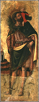San Cristoforo, olio su tela di anonimo veneto della prima meta del sec. XV