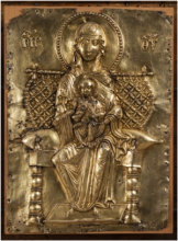 Formella con la Madonna e il Bambino della “Pala d’oro” conservata nel museo
